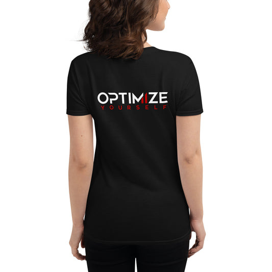 Optimizer Premium Fashion Fit Tee - Front Emblem/Back Logo (Women)