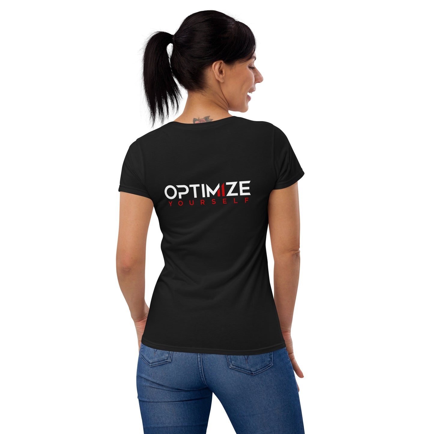 Optimizer Premium Fashion Fit Tee - Front Emblem/Back Logo (Women)