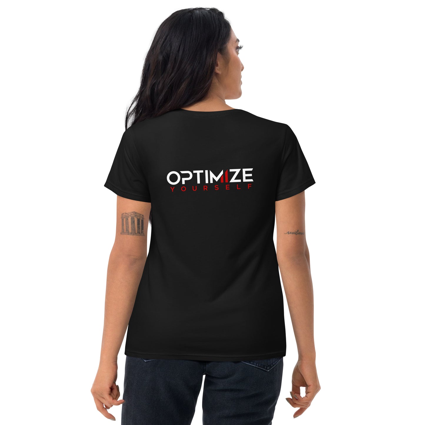 Optimizer Premium Fashion Fit Tee - Front Emblem/Back Logo (Women)