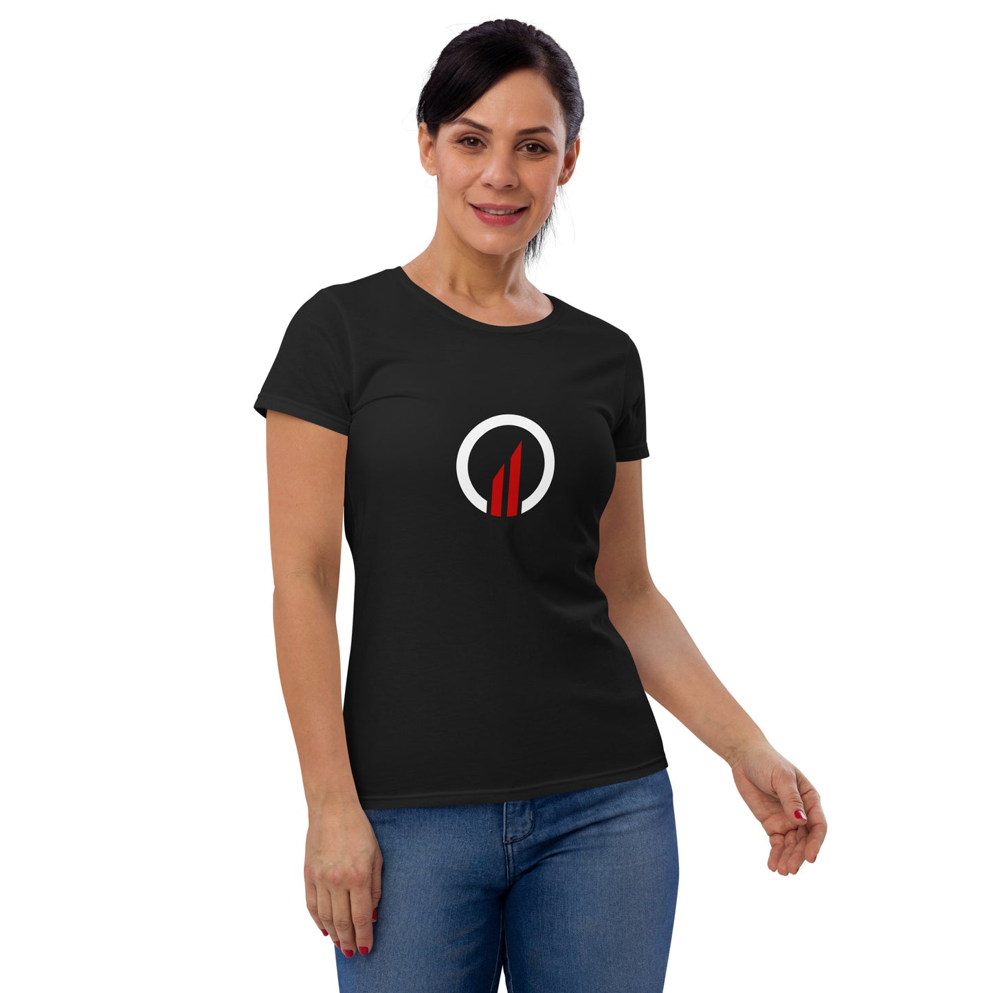 Optimizer Premium Fashion Fit Tee - Front Emblem/Back Logo (Women)