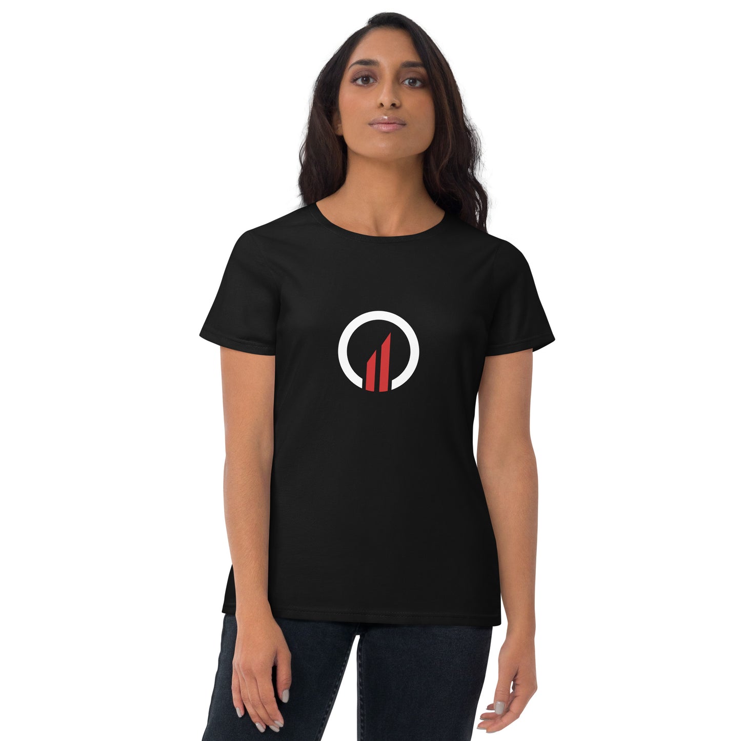 Optimizer Premium Fashion Fit Tee - Front Emblem/Back Logo (Women)