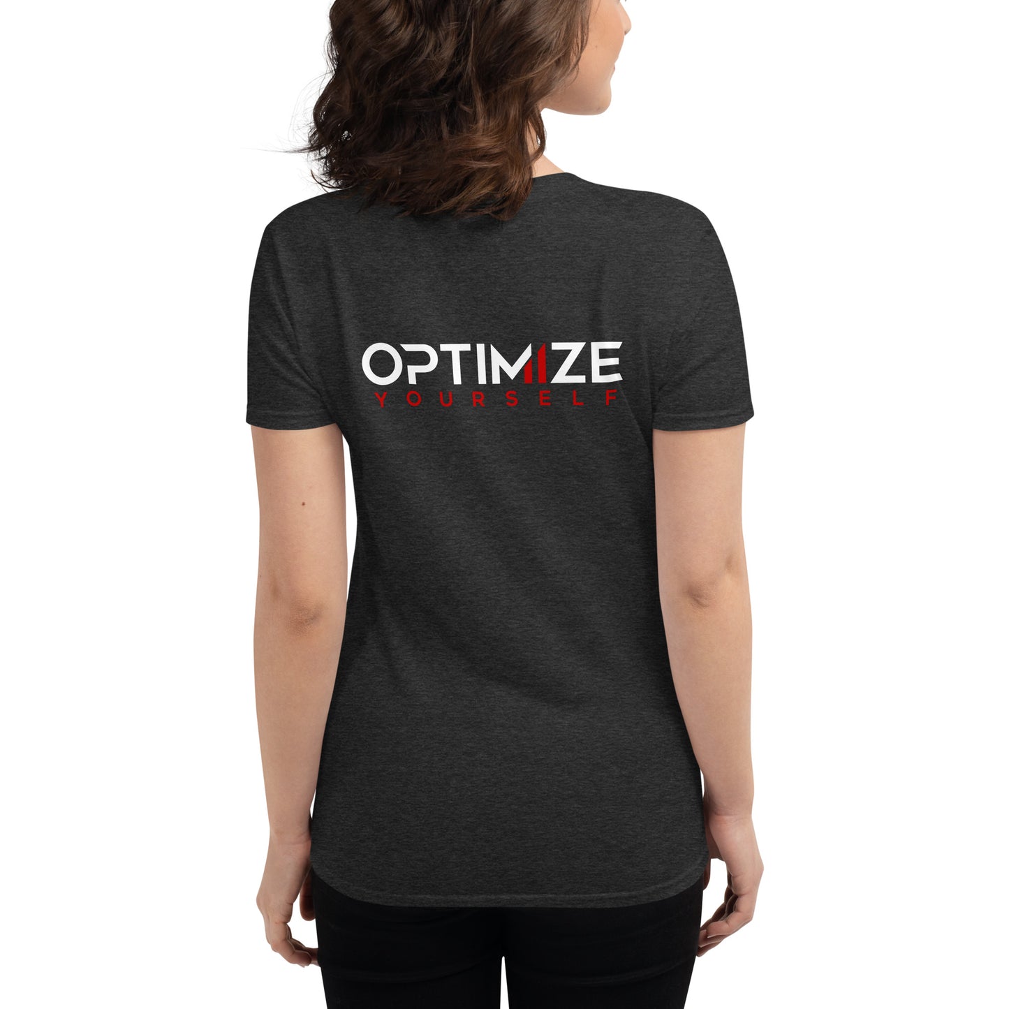 Optimizer Premium Fashion Fit Tee - Front Emblem/Back Logo (Women)