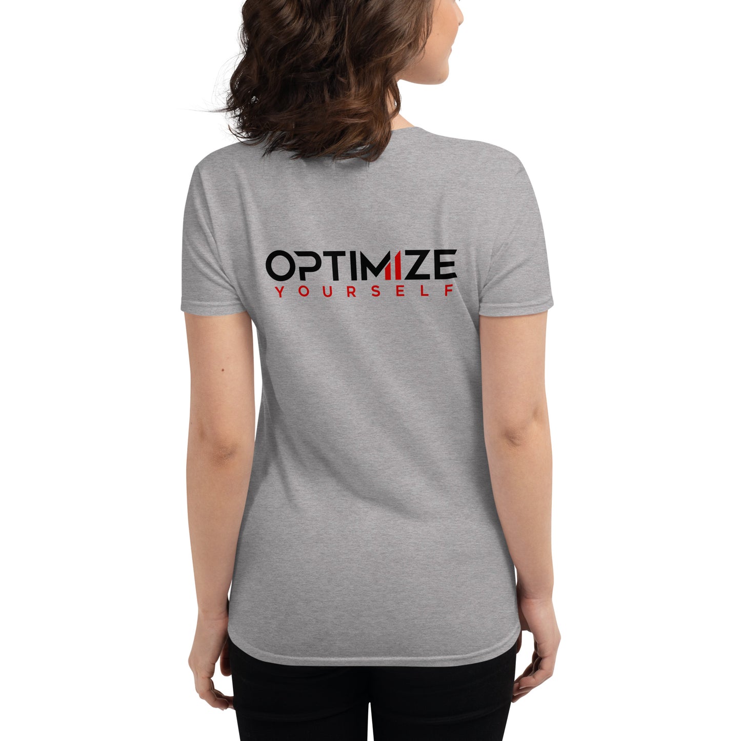 Optimizer Premium Fashion Fit Tee - Front Emblem/Back Logo (Women)