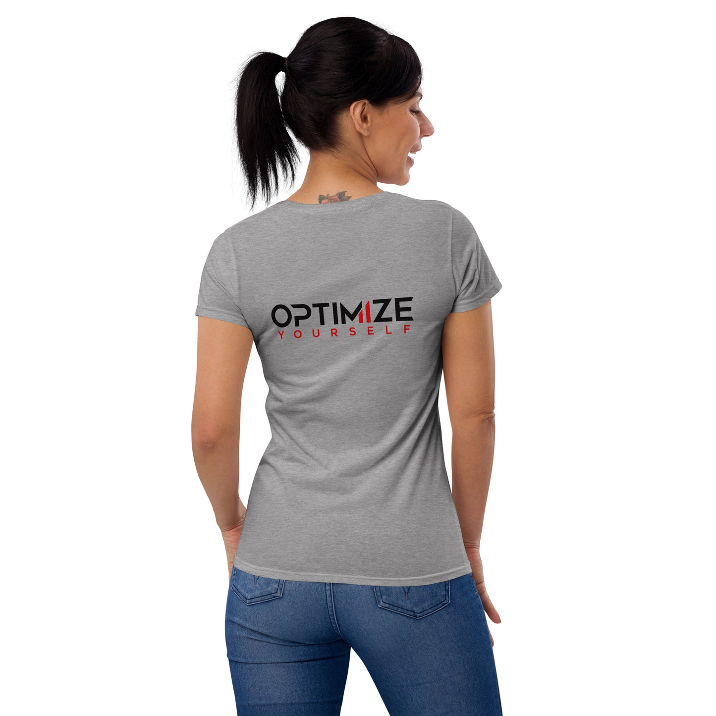 Optimizer Premium Fashion Fit Tee - Front Emblem/Back Logo (Women)