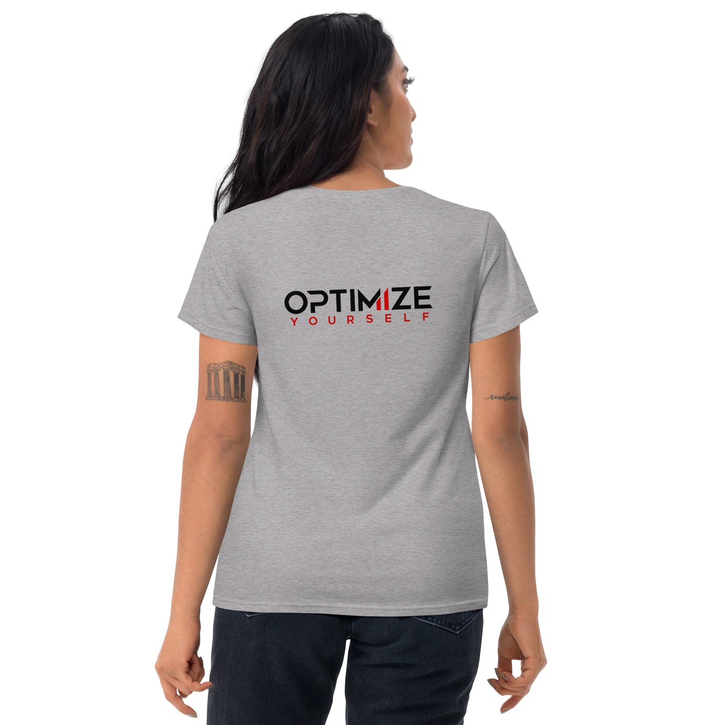 Optimizer Premium Fashion Fit Tee - Front Emblem/Back Logo (Women)