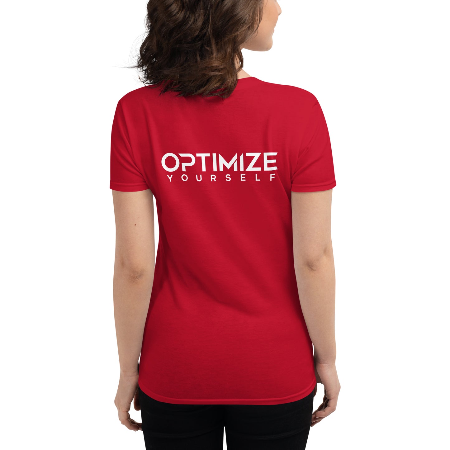 Optimizer Premium Fashion Fit Tee - Front Emblem/Back Logo (Women)