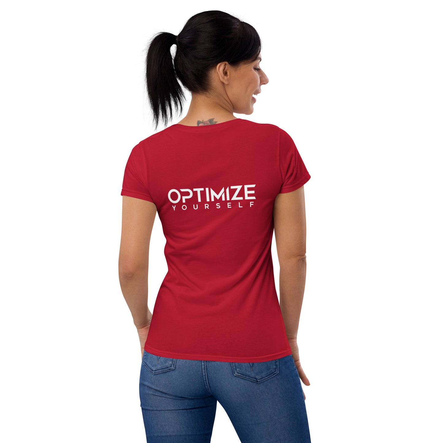 Optimizer Premium Fashion Fit Tee - Front Emblem/Back Logo (Women)