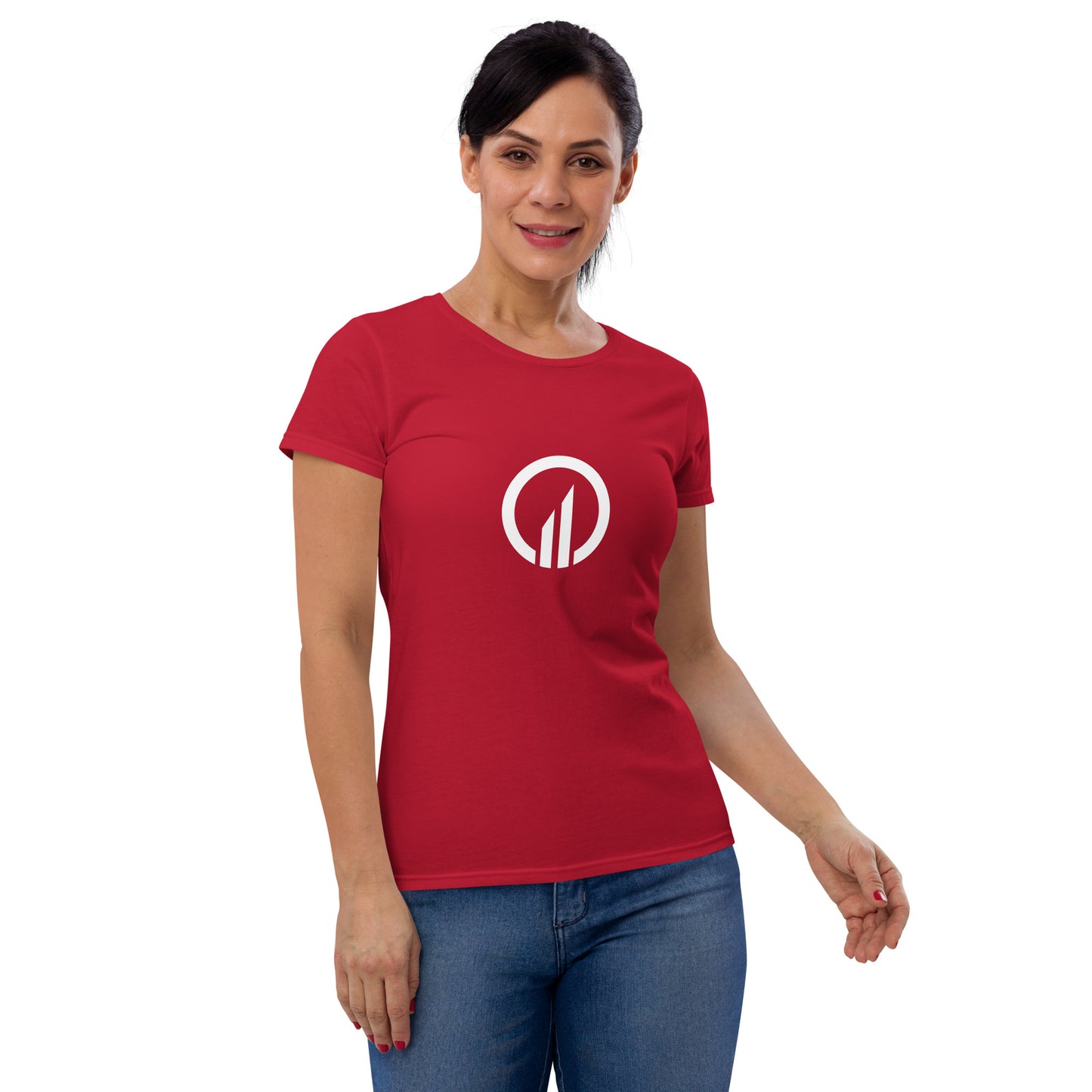 Optimizer Premium Fashion Fit Tee - Front Emblem/Back Logo (Women)