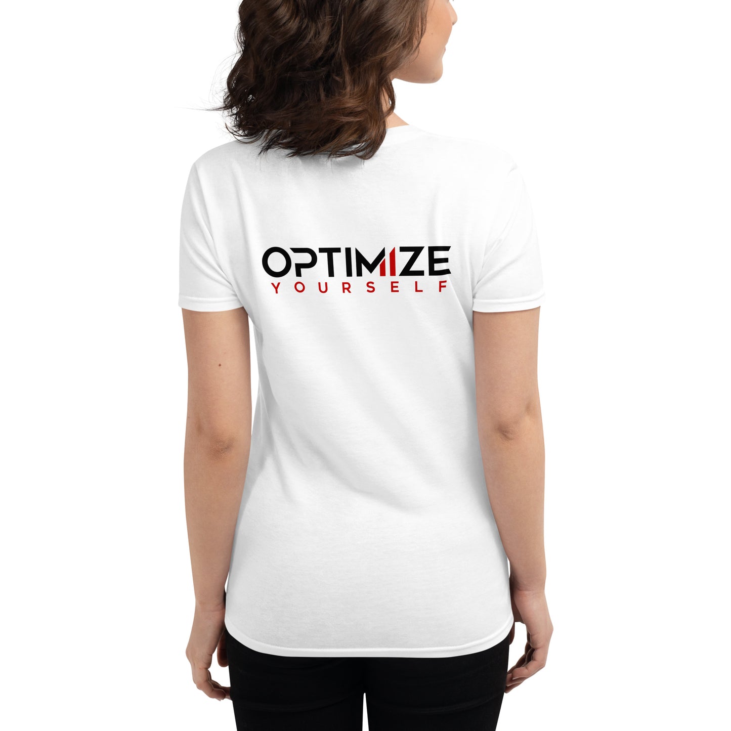 Optimizer Premium Fashion Fit Tee - Front Emblem/Back Logo (Women)