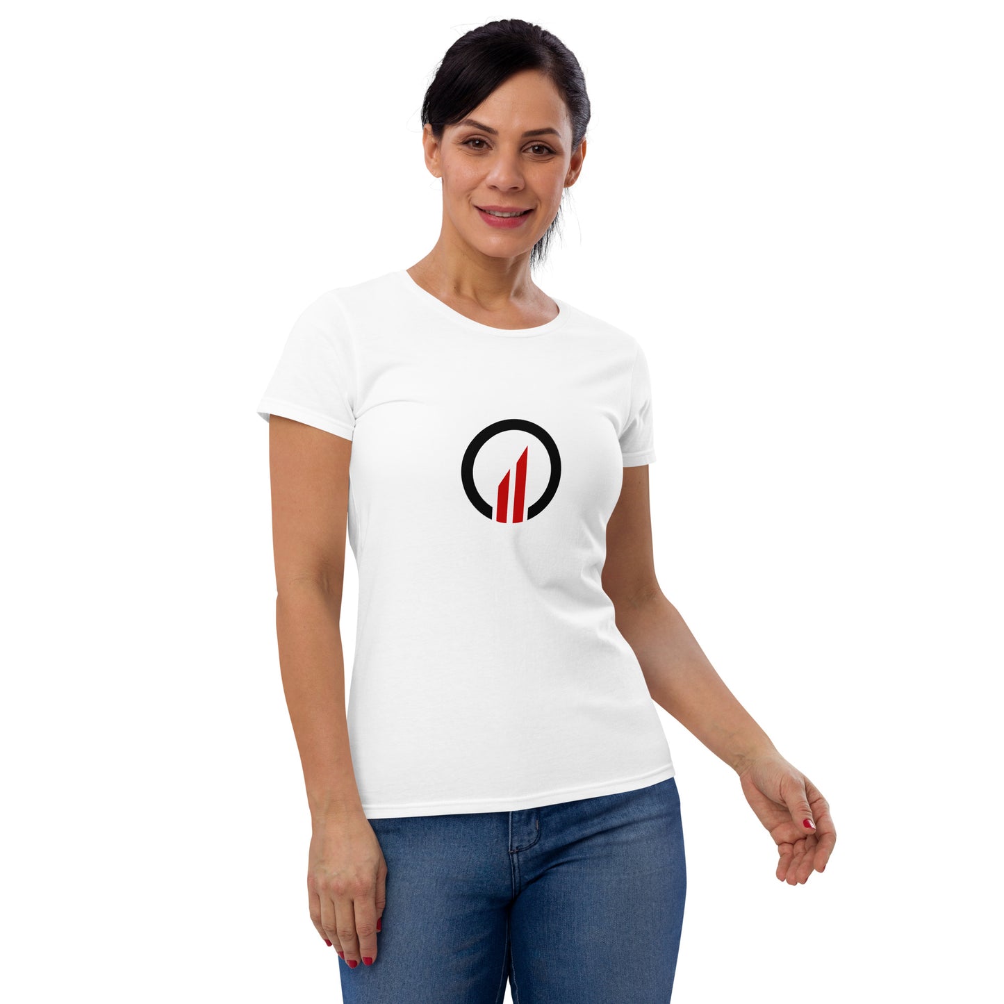 Optimizer Premium Fashion Fit Tee - Front Emblem/Back Logo (Women)