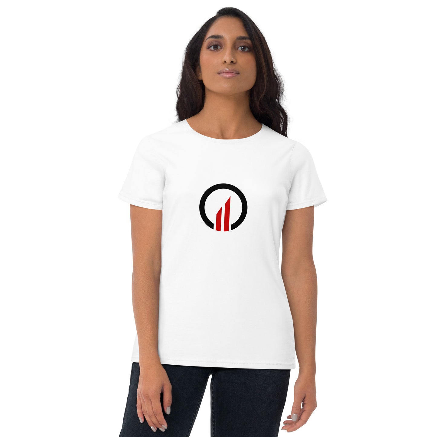 Optimizer Premium Fashion Fit Tee - Front Emblem/Back Logo (Women)